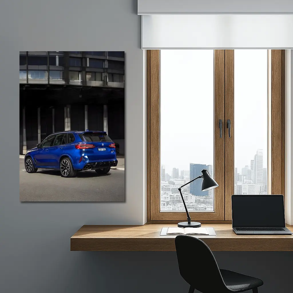 BMW X5M Competition Blue Urban Street – Wall Art