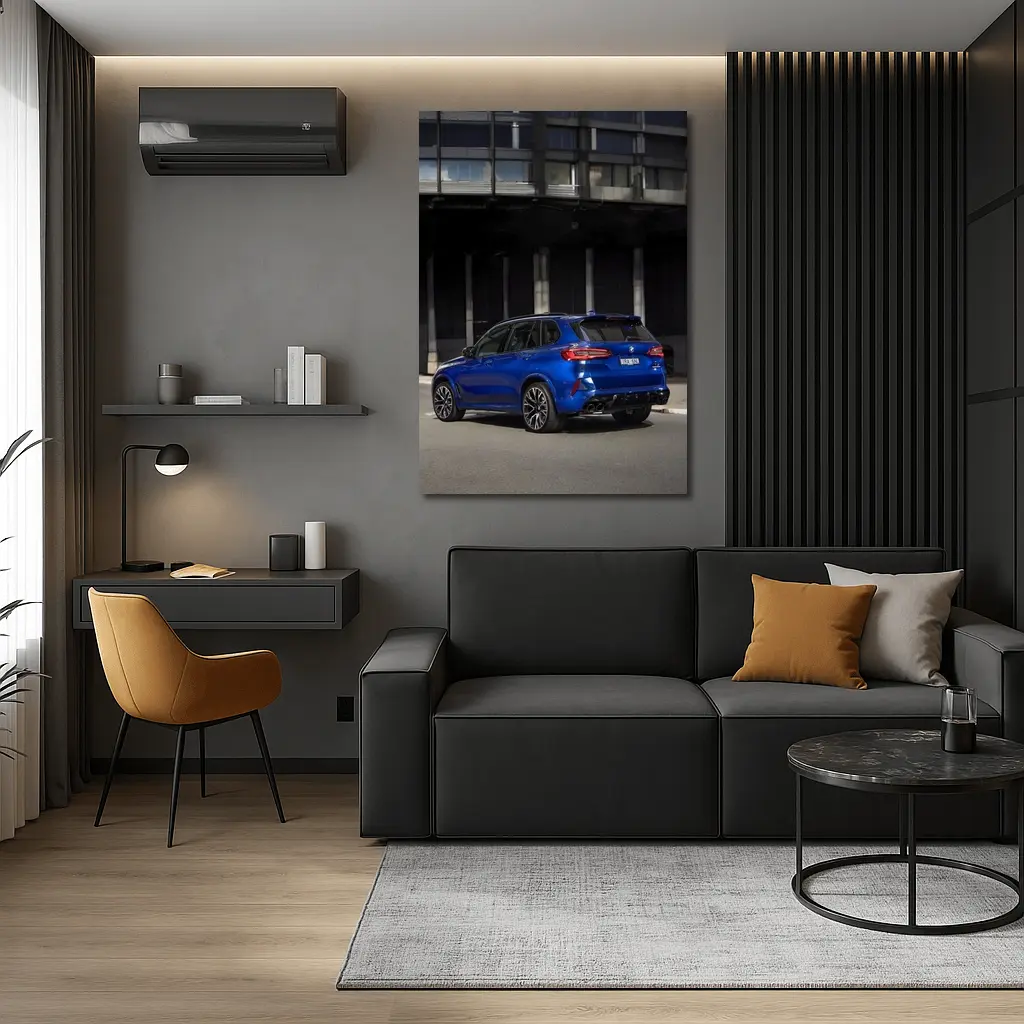 BMW X5M Competition Blue Urban Street – Wall Art