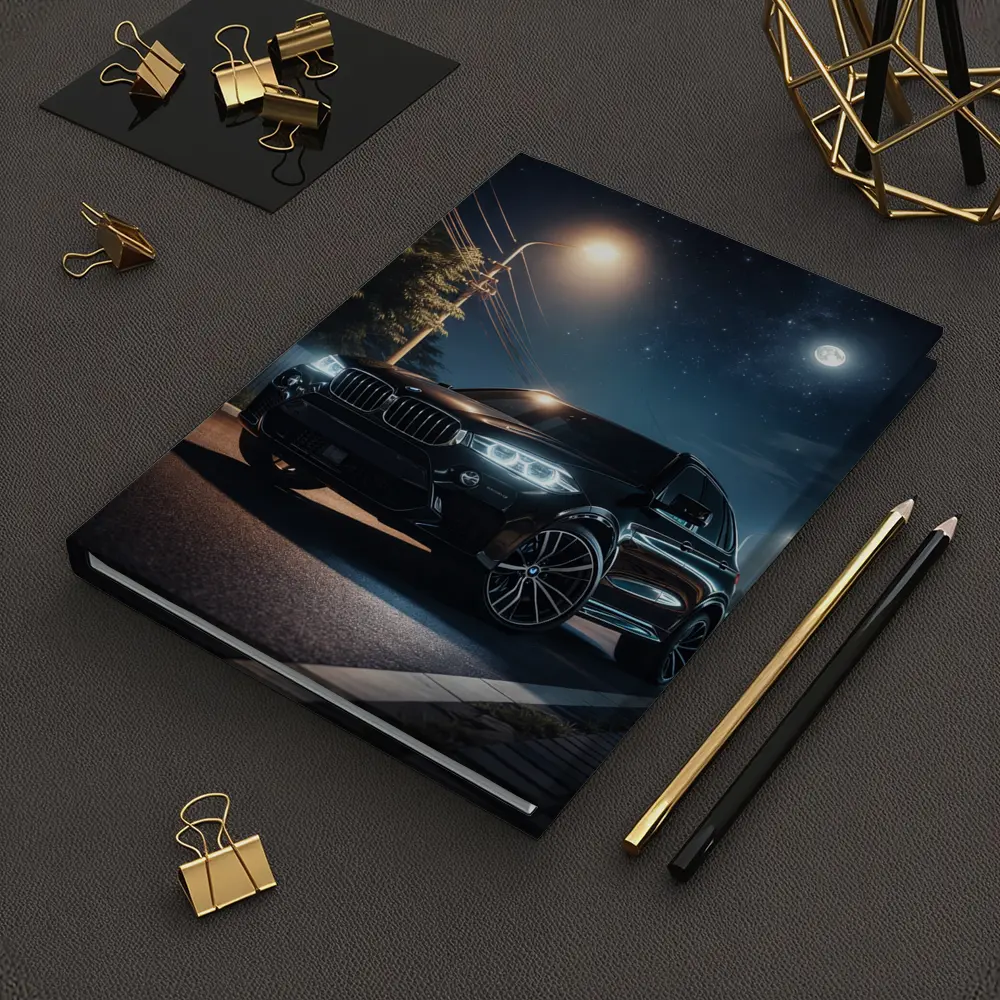 BMW X5M Black SUV Night Street – Notebooks