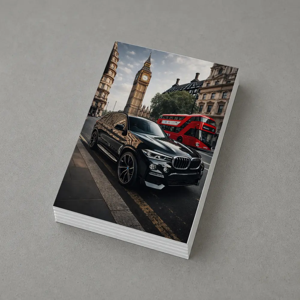 BMW X5 Black SUV London Big Ben – Postcards