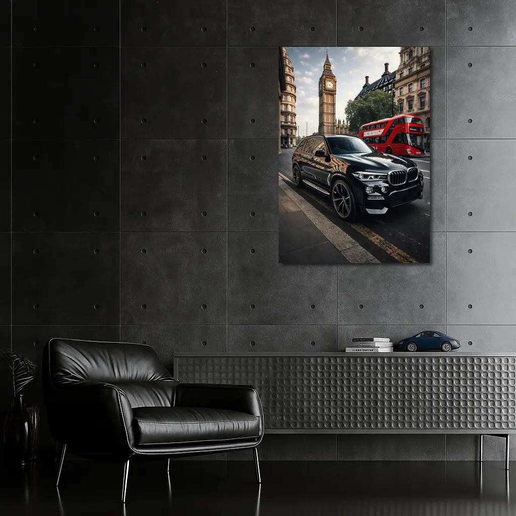 BMW X5 Black SUV London Big Ben – Wall Art