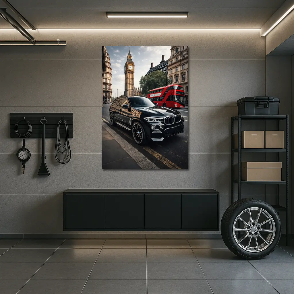 BMW X5 Black SUV London Big Ben – Wall Art