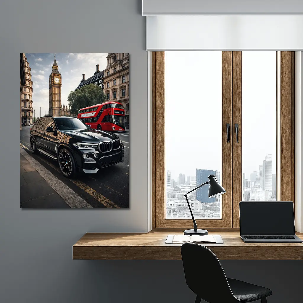 BMW X5 Black SUV London Big Ben – Wall Art