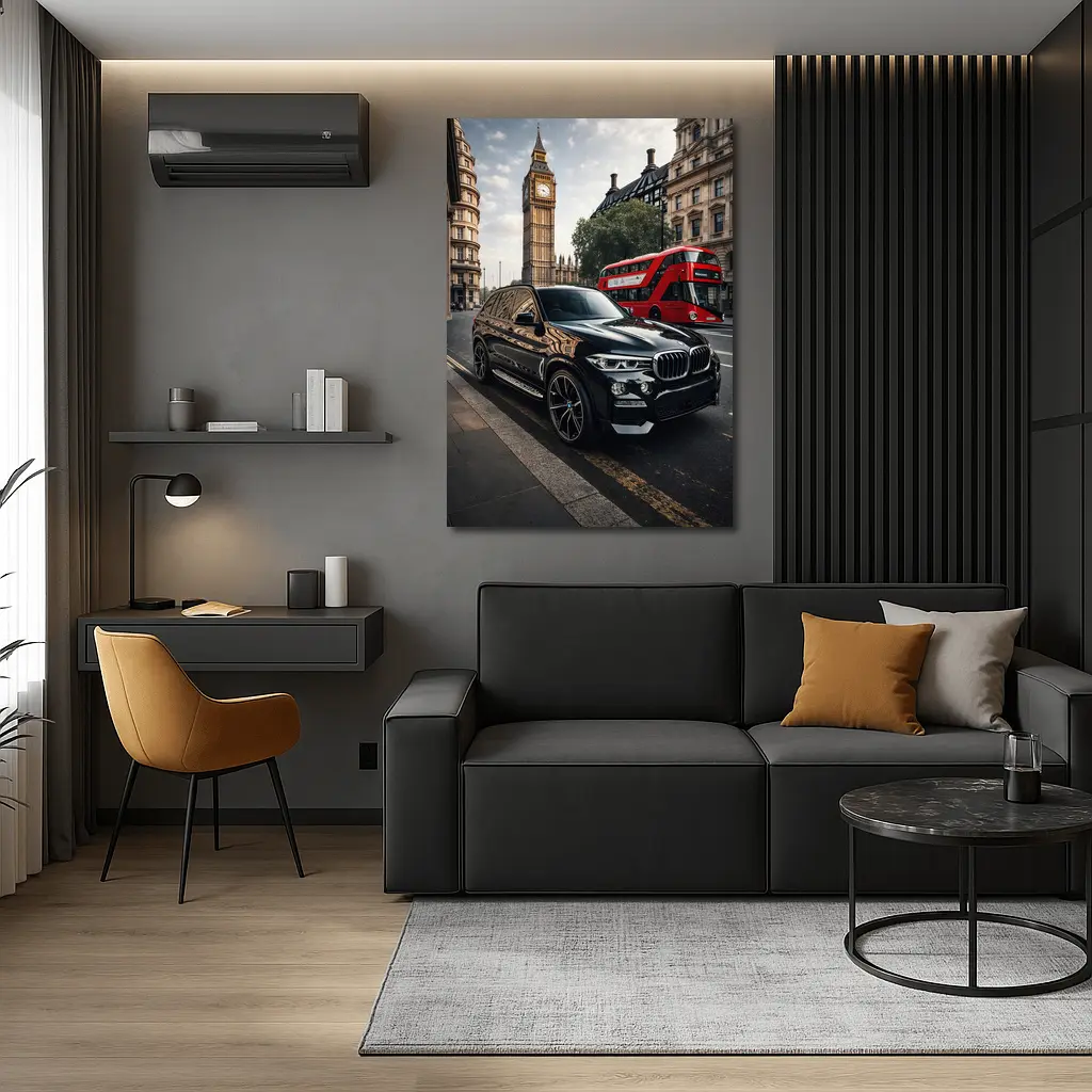 BMW X5 Black SUV London Big Ben – Wall Art