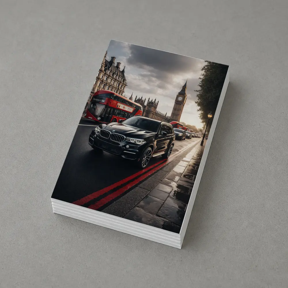 BMW X5 Black London Big Ben Street – Postcards
