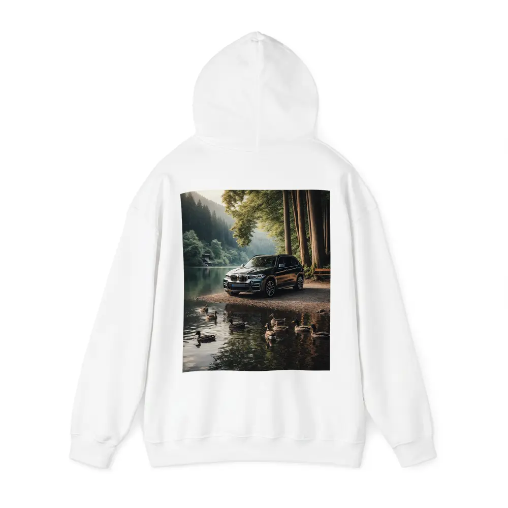 BMW X5 Parked By Forest Lake – Hoodies