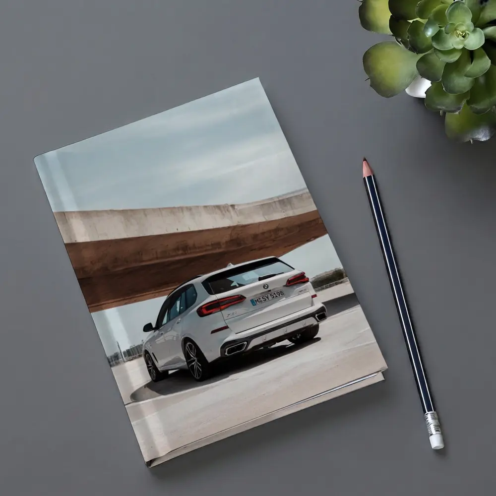 BMW X5 White SUV Urban Parking – Notebooks