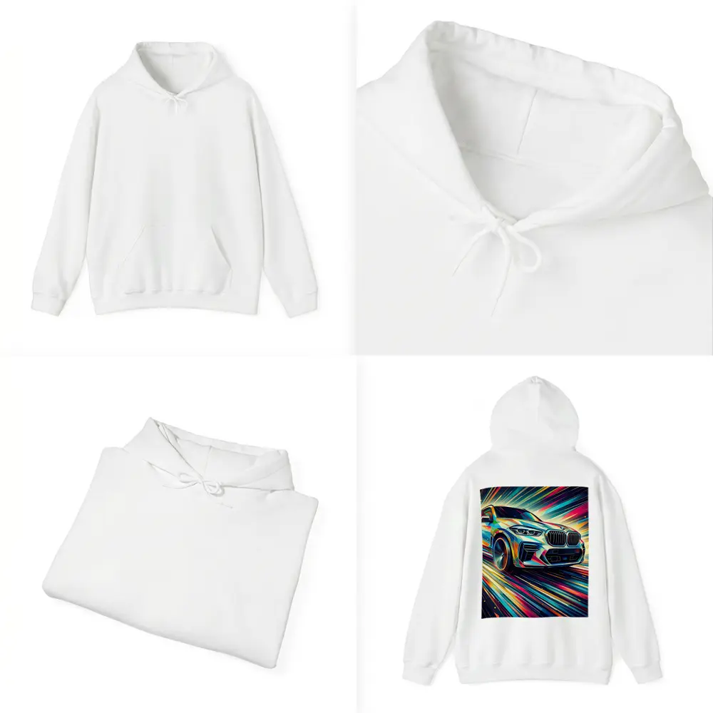 BMW X5M Abstract Dynamic Colorful Speed Art – Hoodies