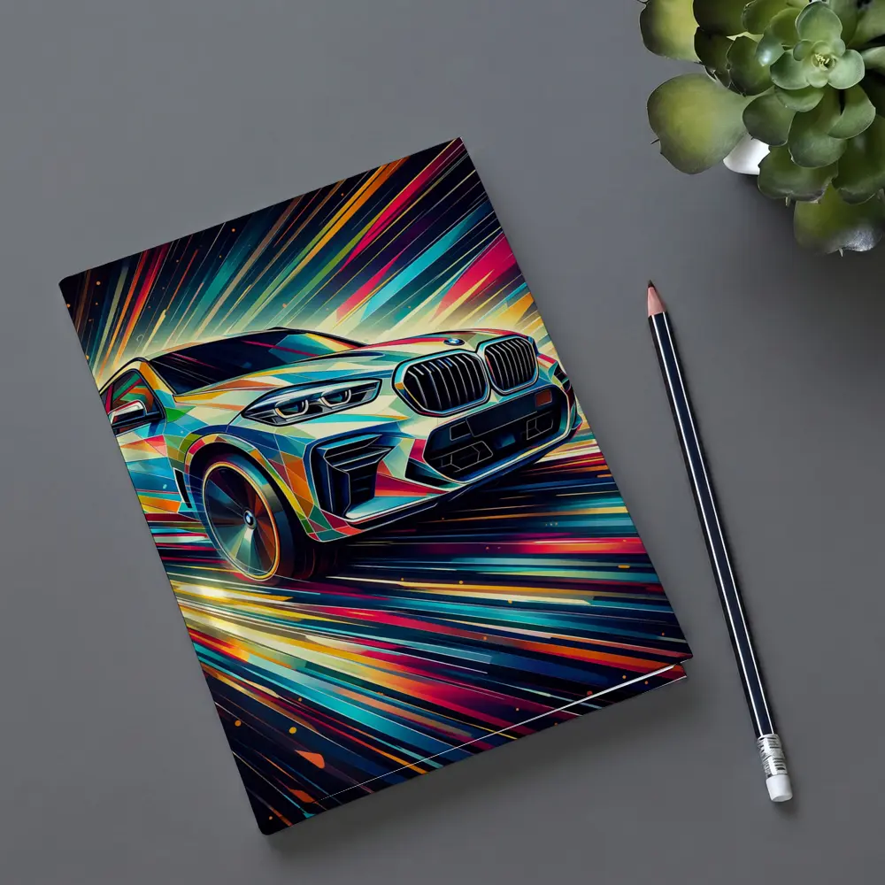 BMW X5M Abstract Dynamic Colorful Speed Art – Notebooks