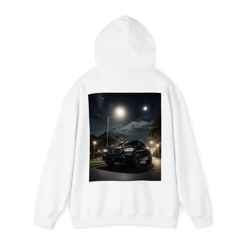 BMW X5M Black SUV Night Street – Hoodies