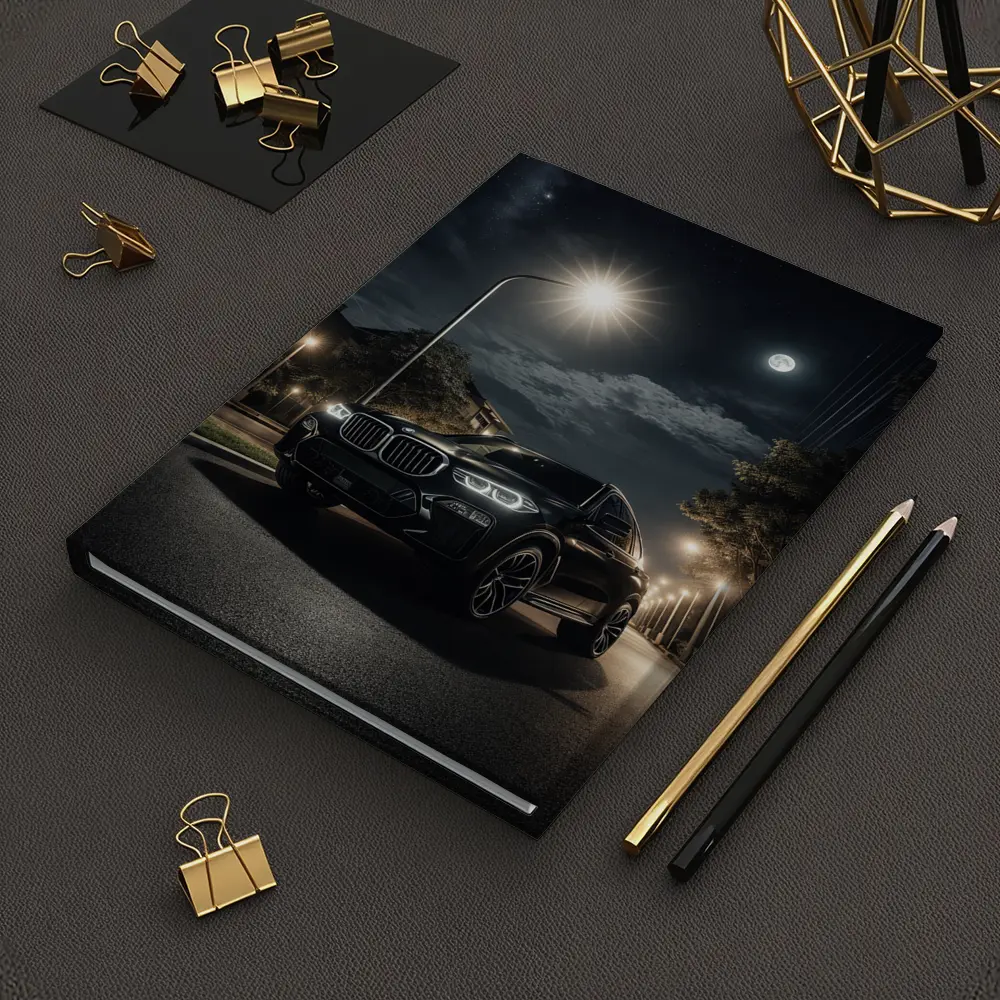 BMW X5M Black SUV Night Street – Notebooks