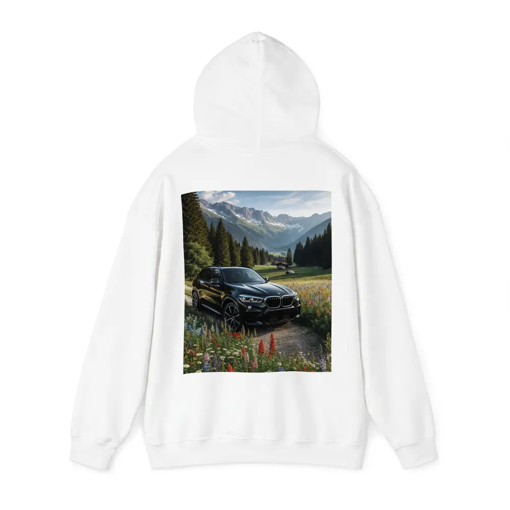 BMW X5 Black SUV Alpine Mountain Meadow – Hoodies