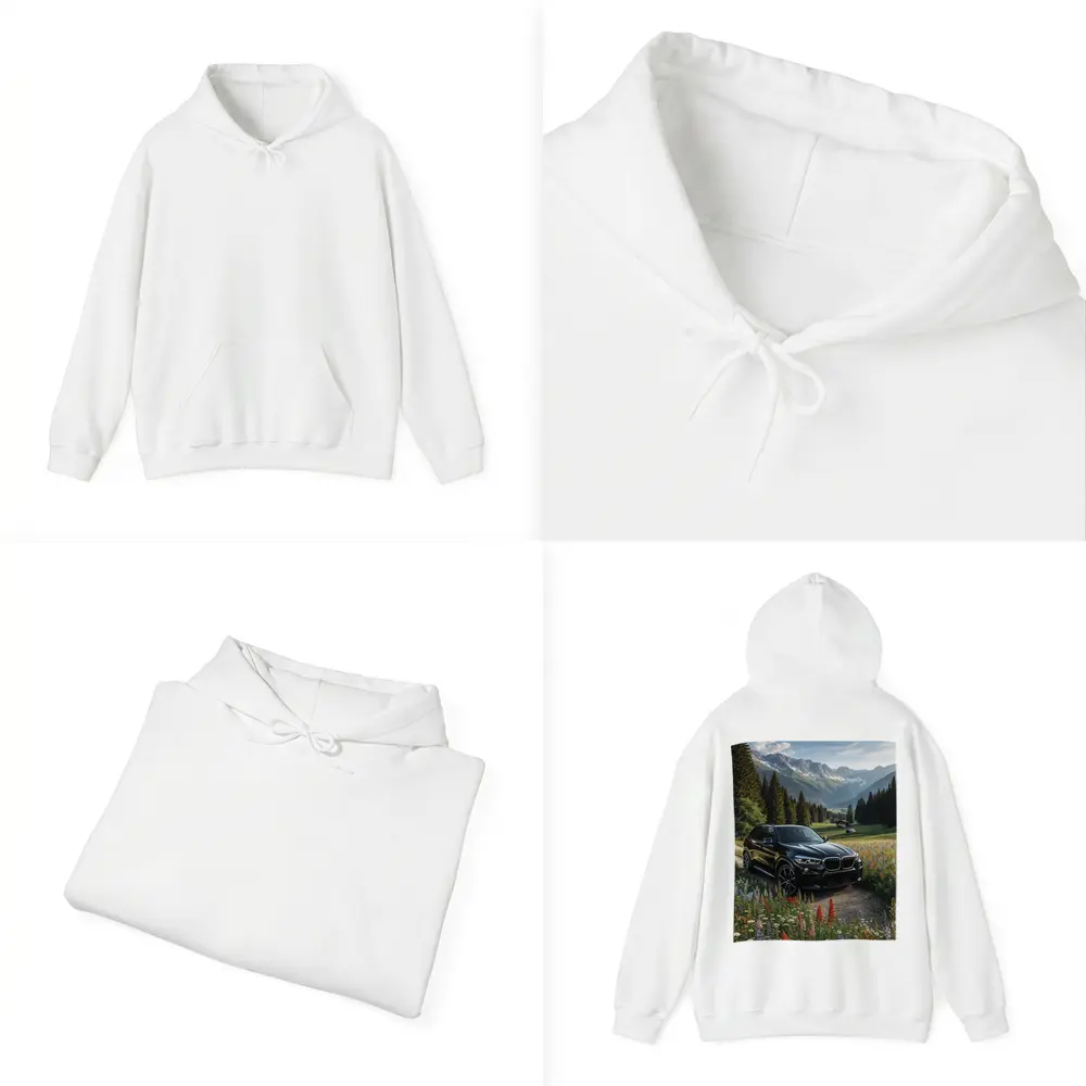 BMW X5 Black SUV Alpine Mountain Meadow – Hoodies