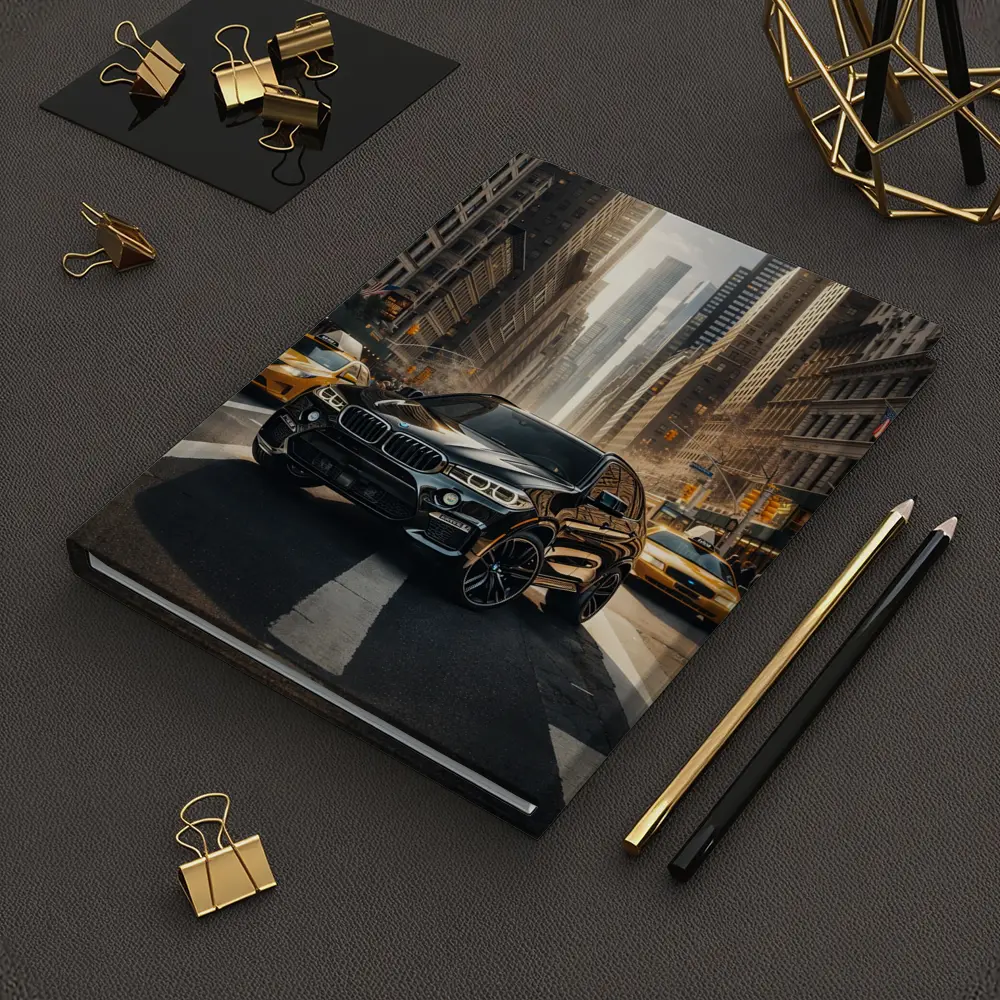 BMW X5M Black SUV New York City Street – Notebooks