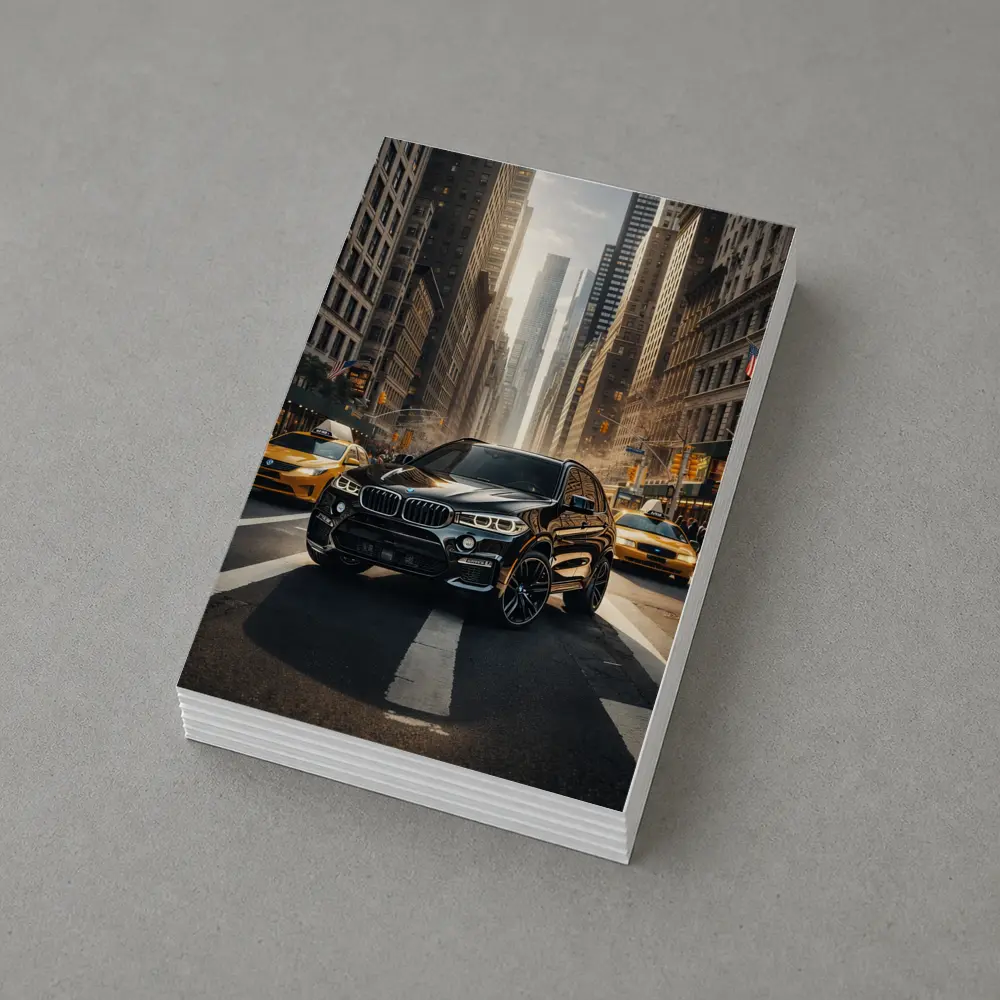 BMW X5M Black SUV New York City Street – Postcards
