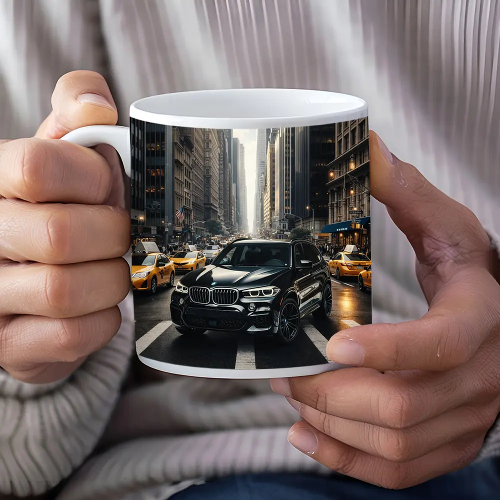 BMW X3 Black SUV New York City Street – Mugs