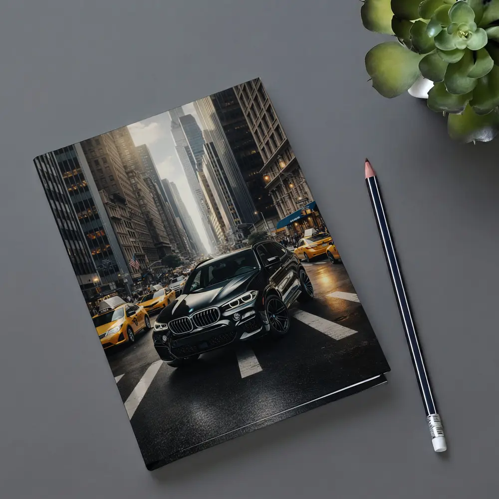 BMW X3 Black SUV New York City Street – Notebooks