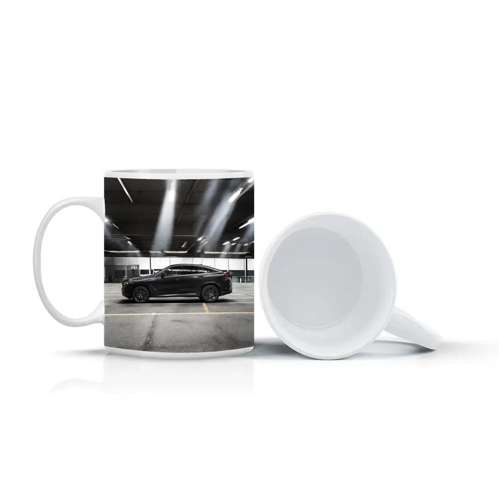 BMW X6 Black Parking Garage Side View – Mugs