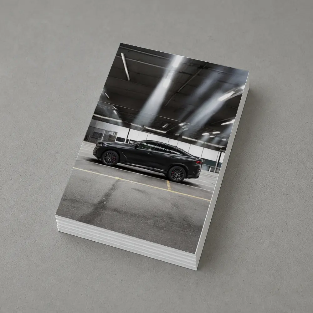 BMW X6 Black Parking Garage Side View – Postcards