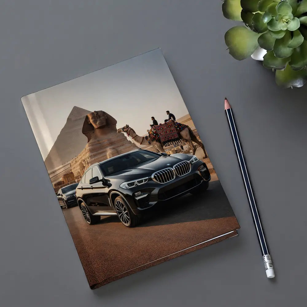 BMW X6 Black Pyramids Egypt Desert Scene – Notebooks