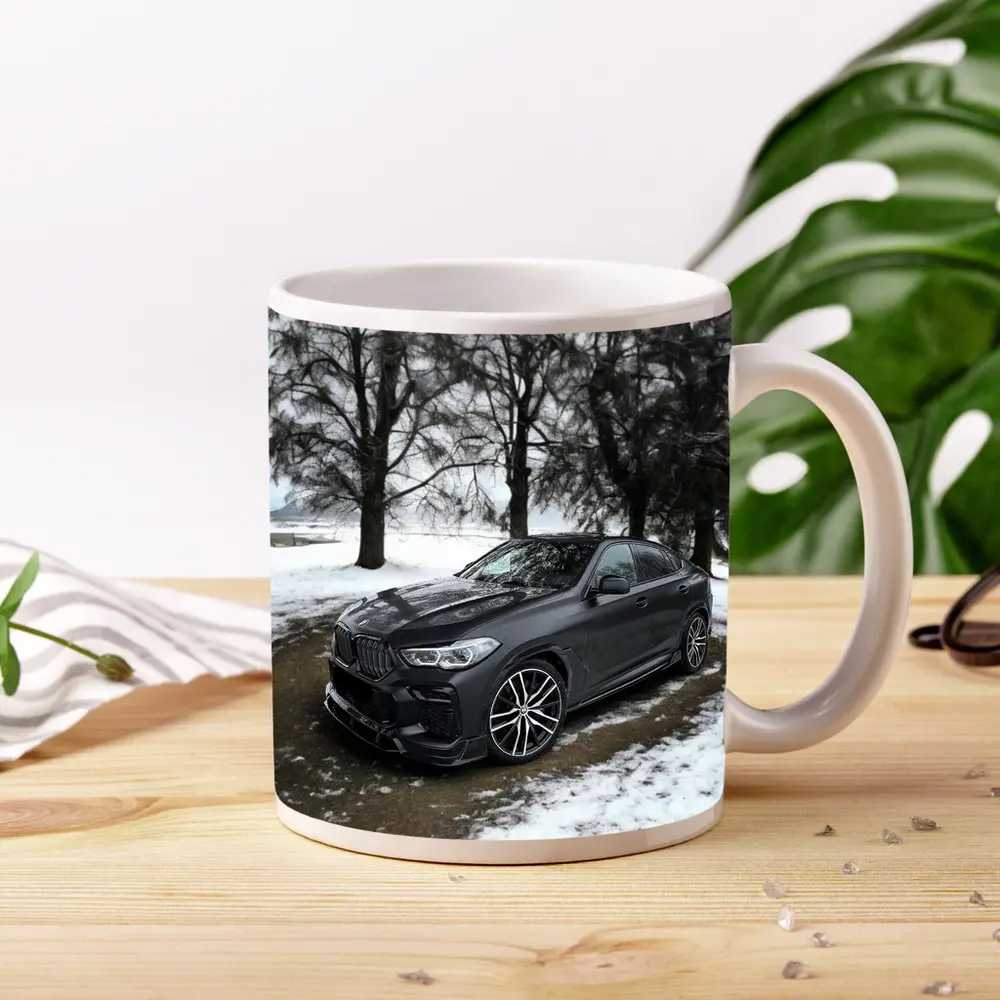 BMW X6M Competition Matte Black Winter Setting – Mugs