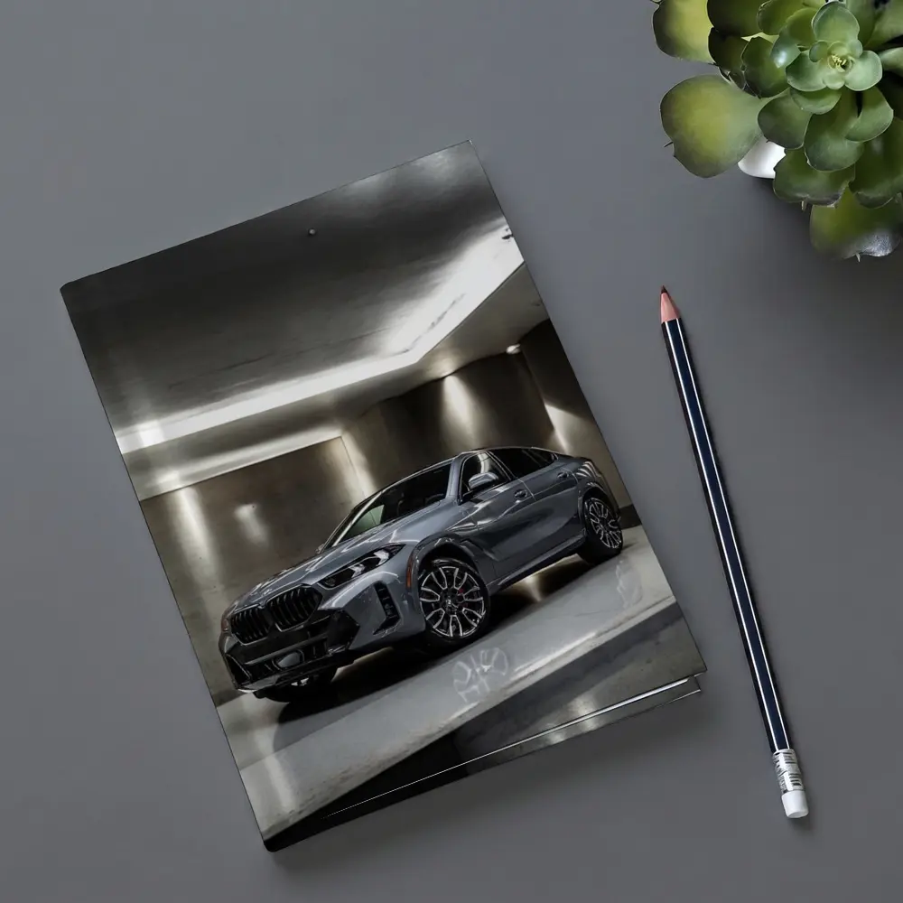 BMW X6 Gray Parked Indoor Garage Setting – Notebooks