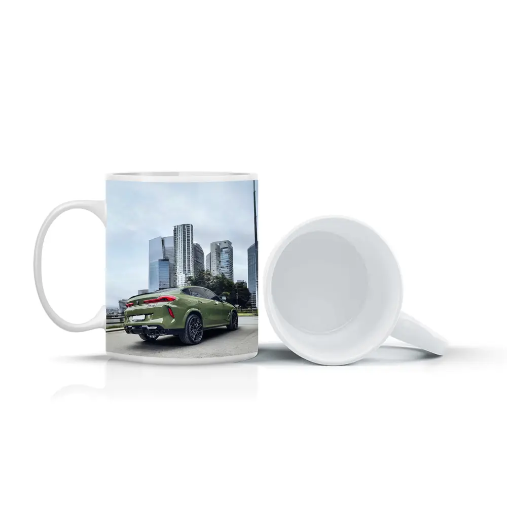 BMW X6M Green City Skyline Rear View – Mugs