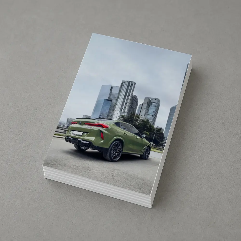 BMW X6M Green City Skyline Rear View – Postcards