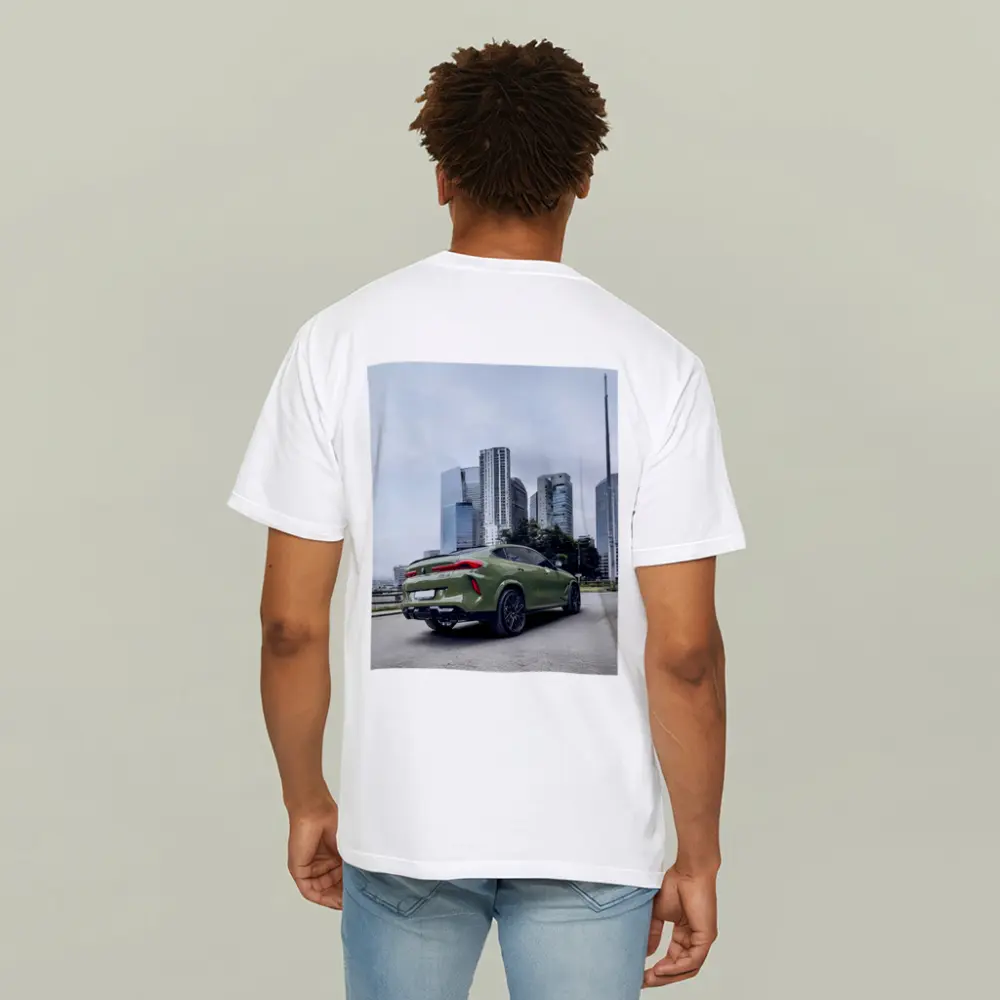 BMW X6M Green City Skyline Rear View – T-Shirts