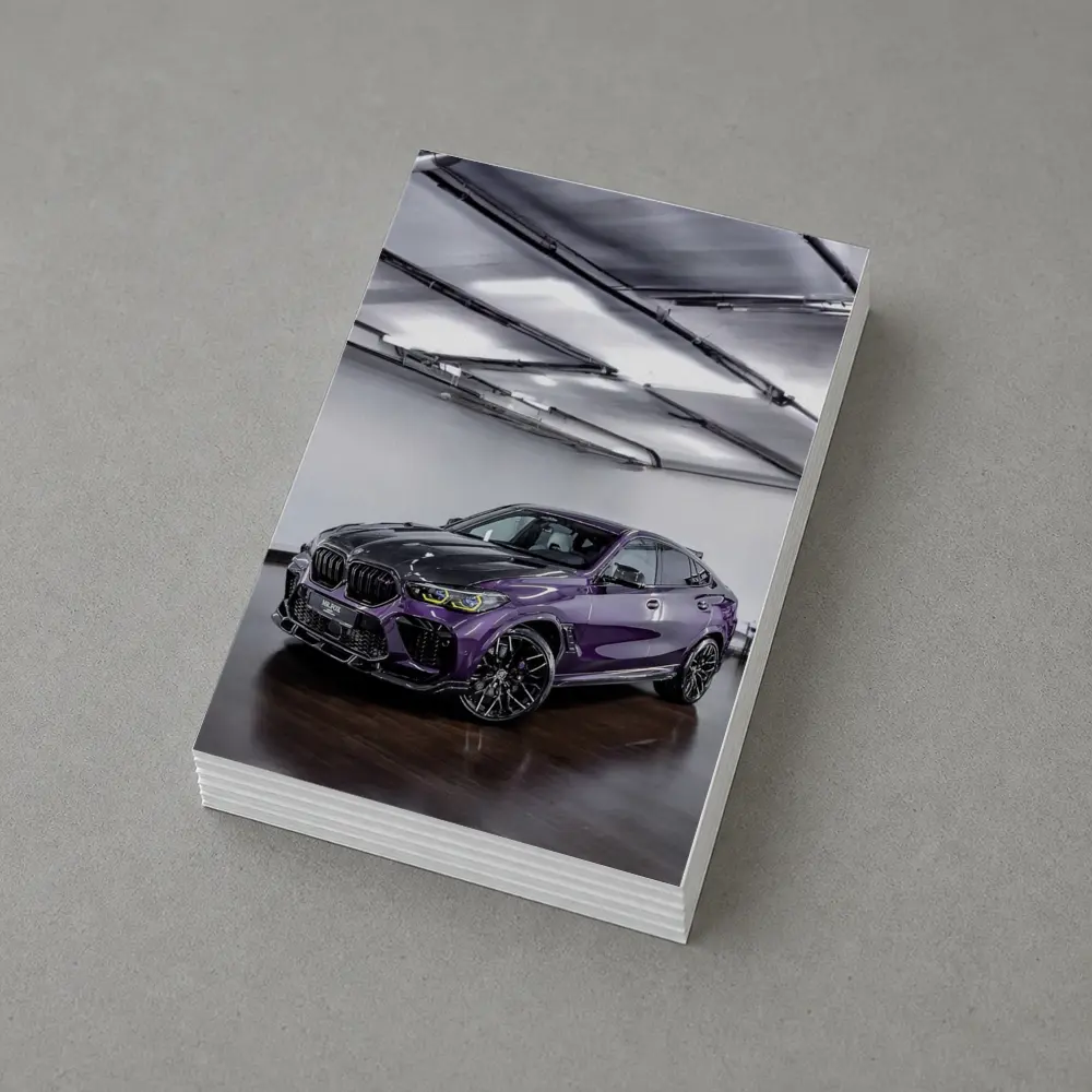 BMW X6 M Competition Purple Indoor Garage – Postcards