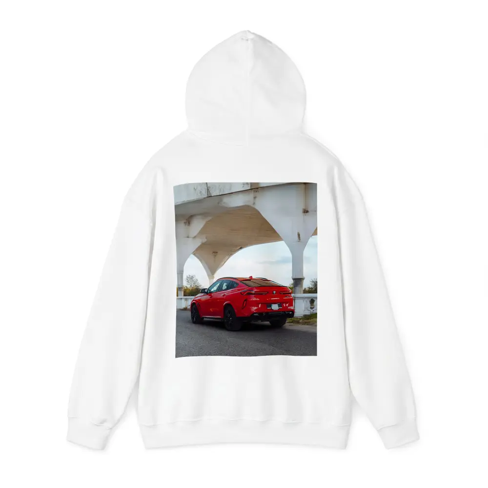 BMW X6 Red Under Concrete Bridge – Hoodies