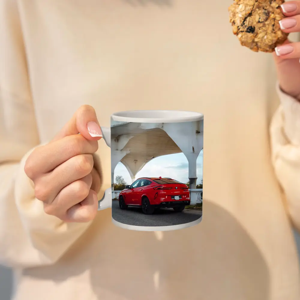 BMW X6 Red Under Concrete Bridge – Mugs
