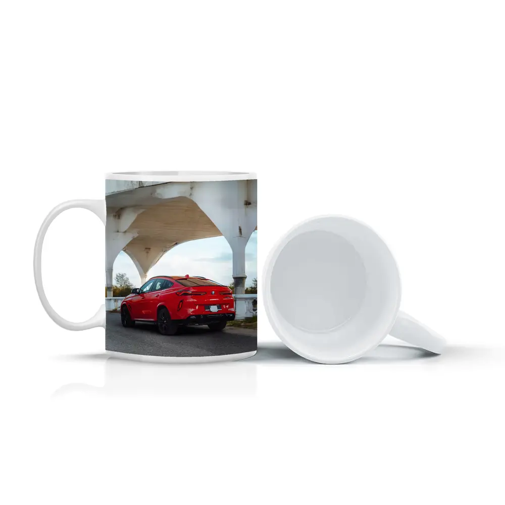 BMW X6 Red Under Concrete Bridge – Mugs
