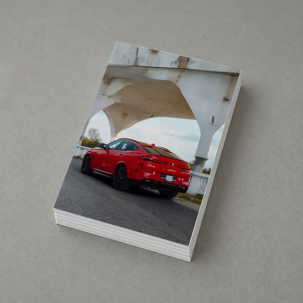 BMW X6 Red Under Concrete Bridge – Postcards