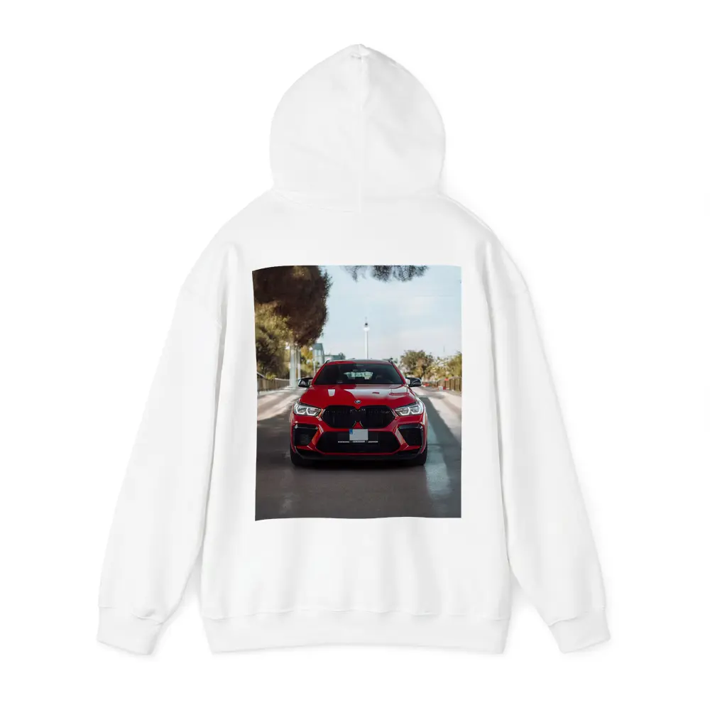 BMW X6 M Competition Red Street Shot – Hoodies