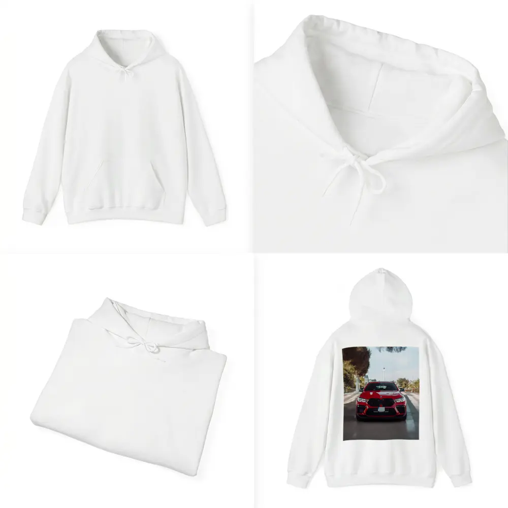 BMW X6 M Competition Red Street Shot – Hoodies