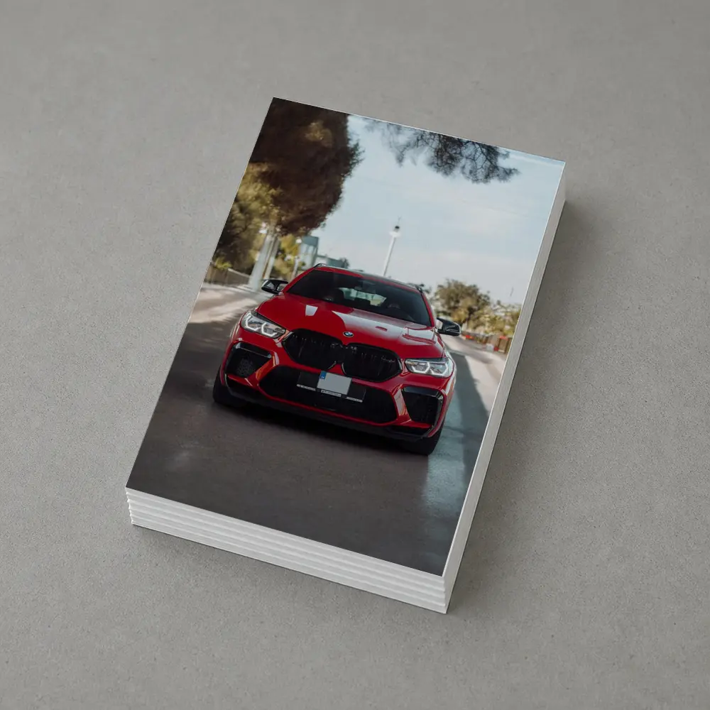 BMW X6 M Competition Red Street Shot – Postcards