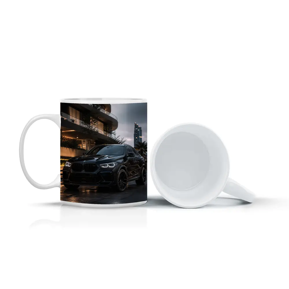 BMW X6 M Black City Night Scene – Mugs