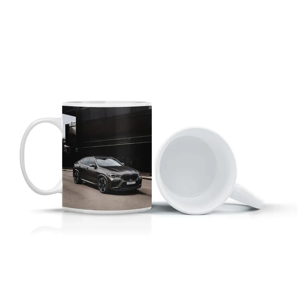 BMW X6 M Dark Urban Street Background – Mugs