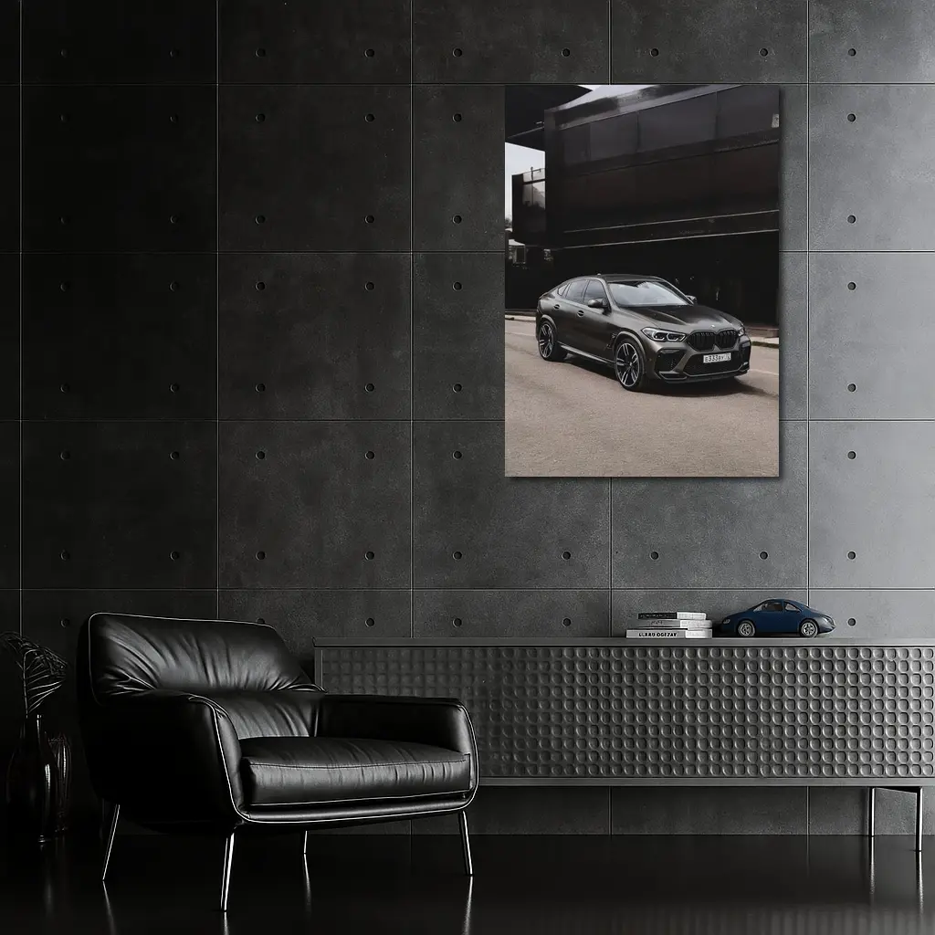 BMW X6 M Dark Urban Street Background – Wall Art