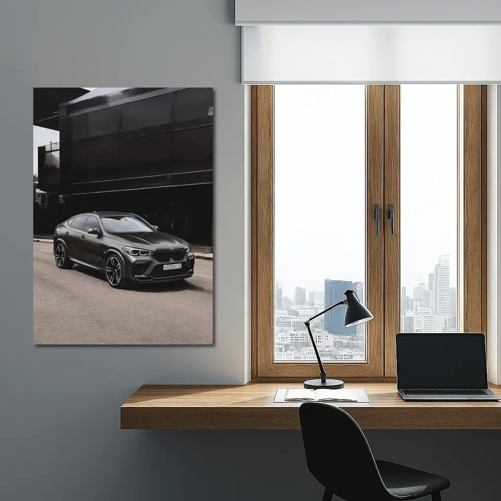 BMW X6 M Dark Urban Street Background – Wall Art