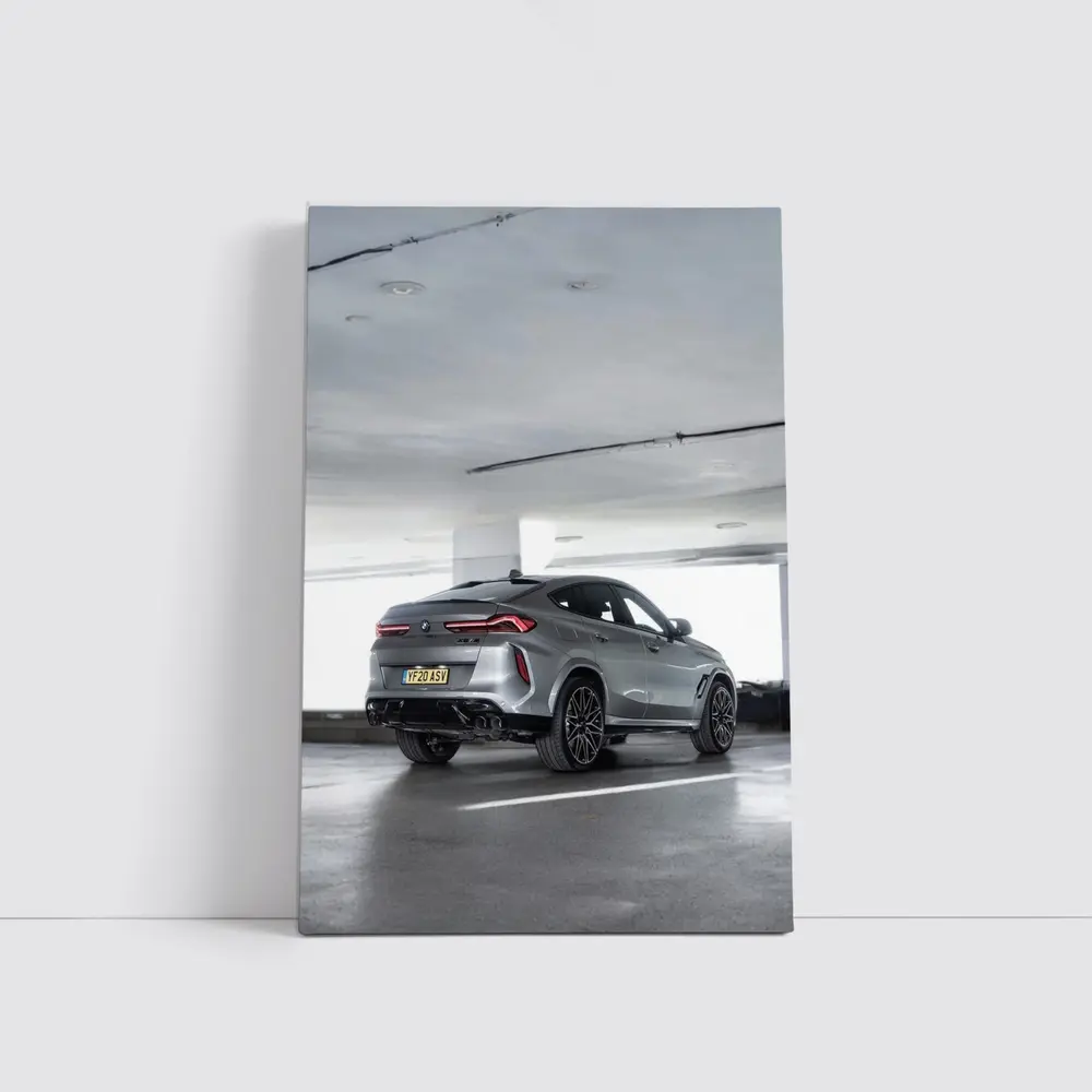 BMW X6M Gray SUV Parking Garage – Wall Art