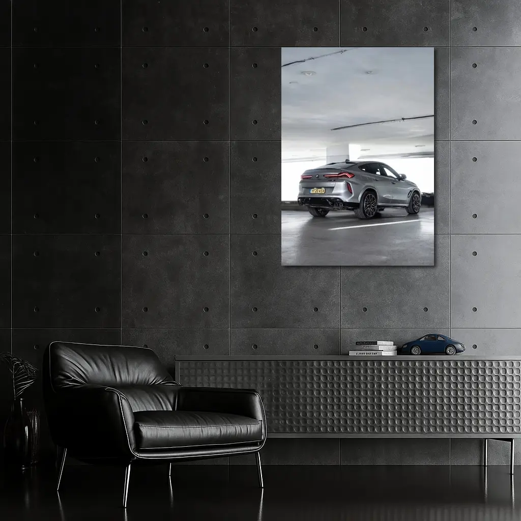 BMW X6M Gray SUV Parking Garage – Wall Art