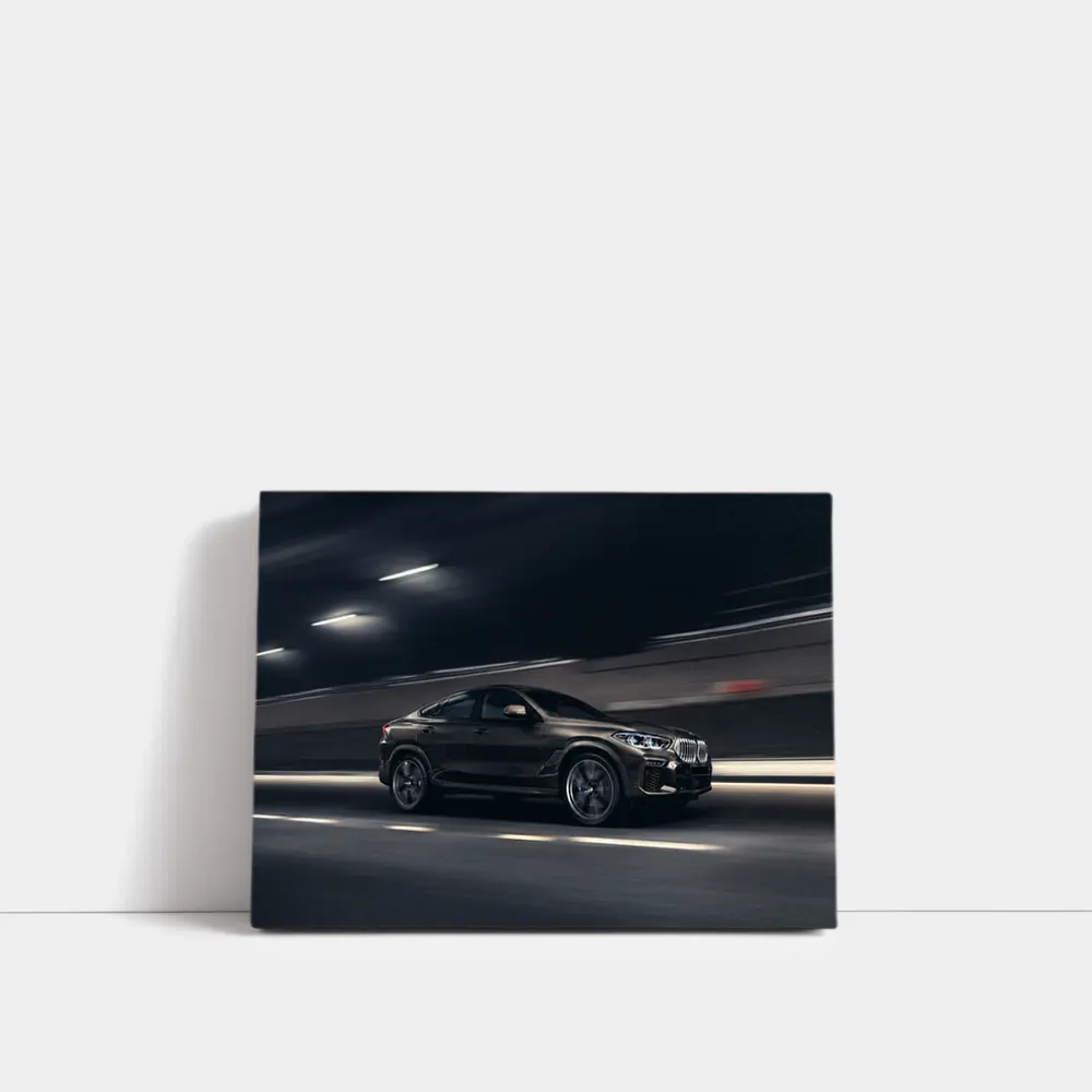 BMW X6 Speeding Through Dark Tunnel Night – Wall Art