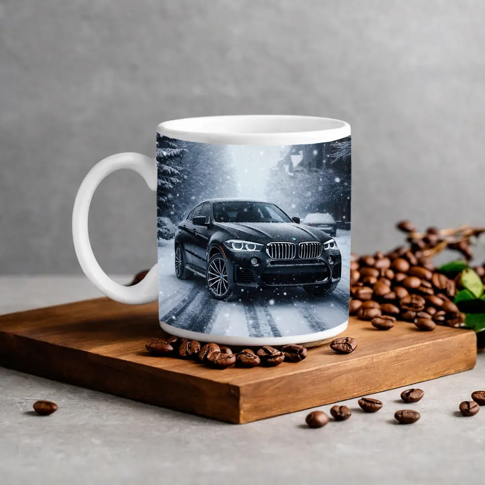 BMW X6 Driving Through Heavy Snowfall – Mugs