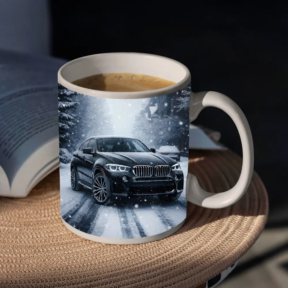 BMW X6 Driving Through Heavy Snowfall – Mugs