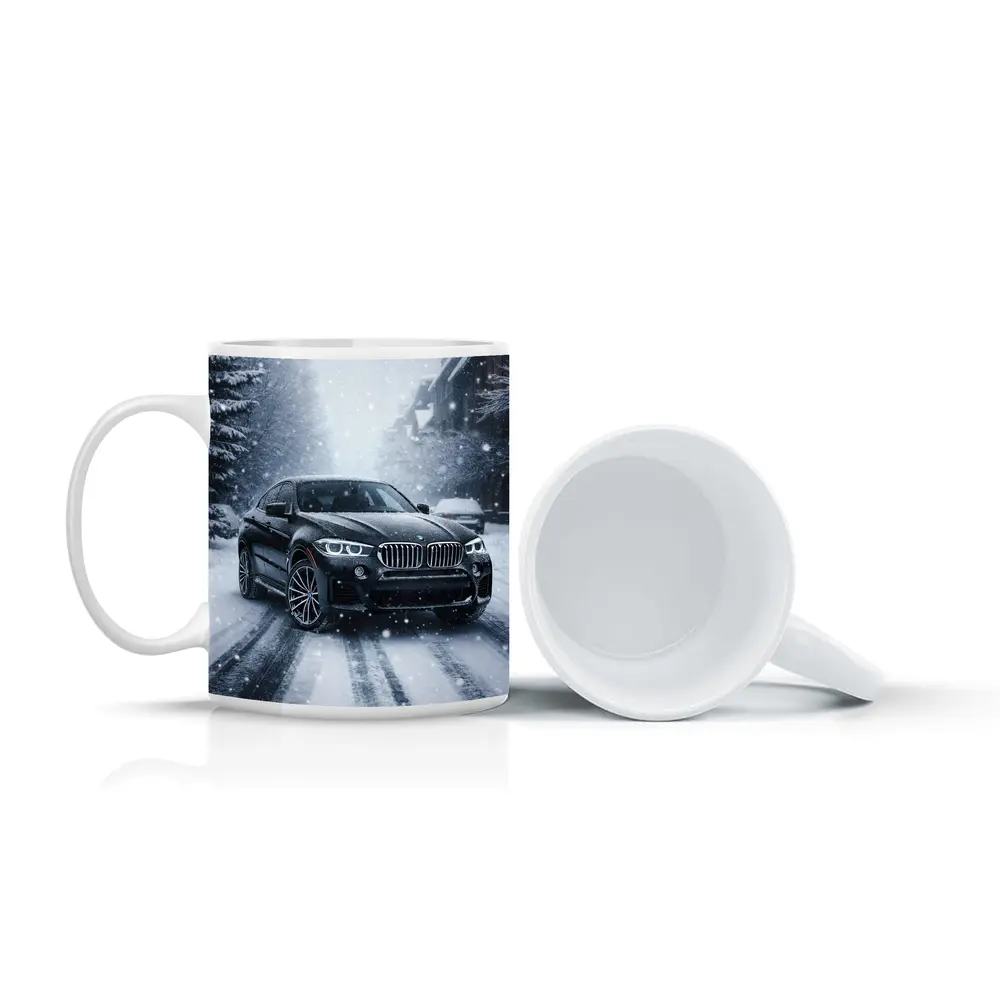 BMW X6 Driving Through Heavy Snowfall – Mugs