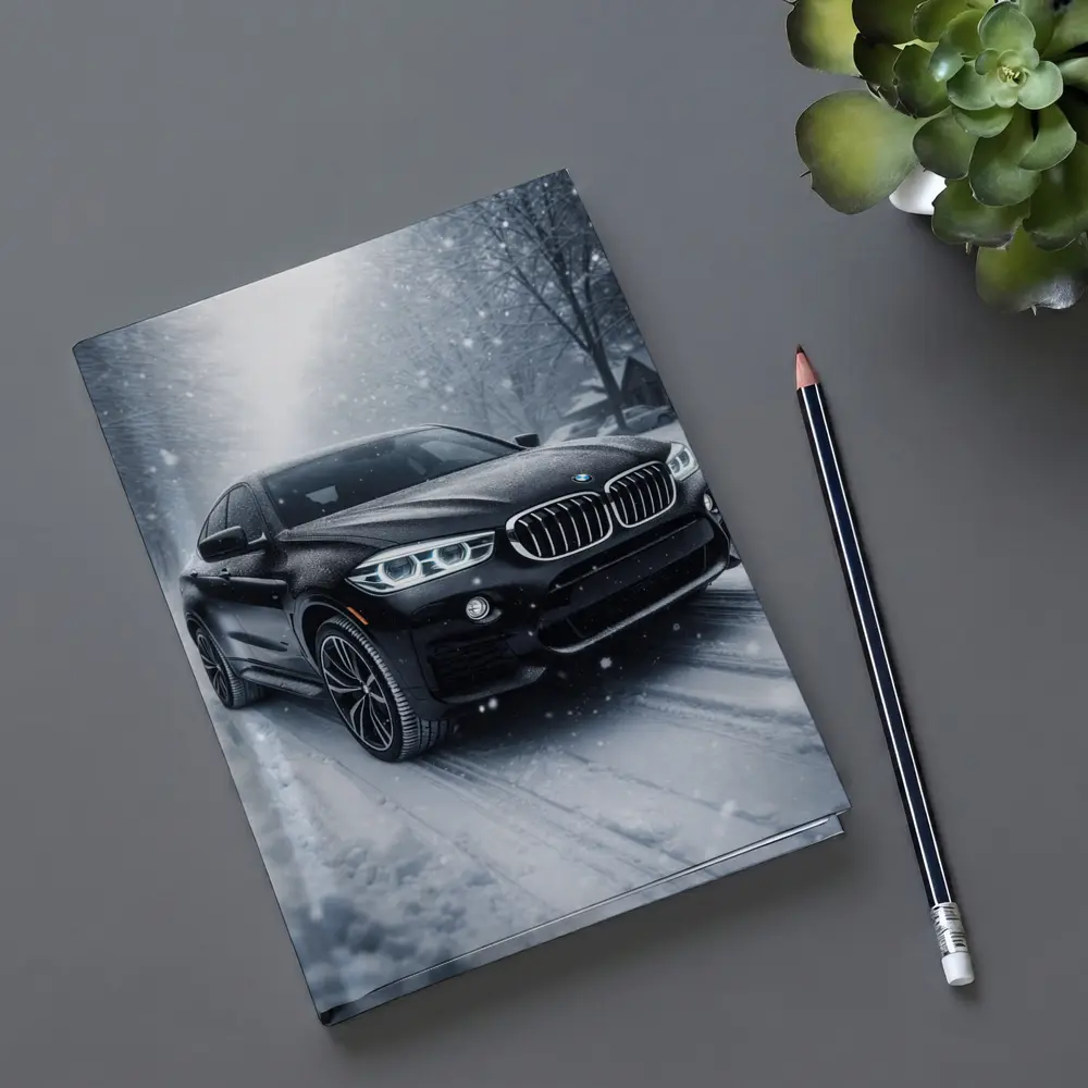 BMW X6 Black SUV Snowy Winter Road – Notebooks