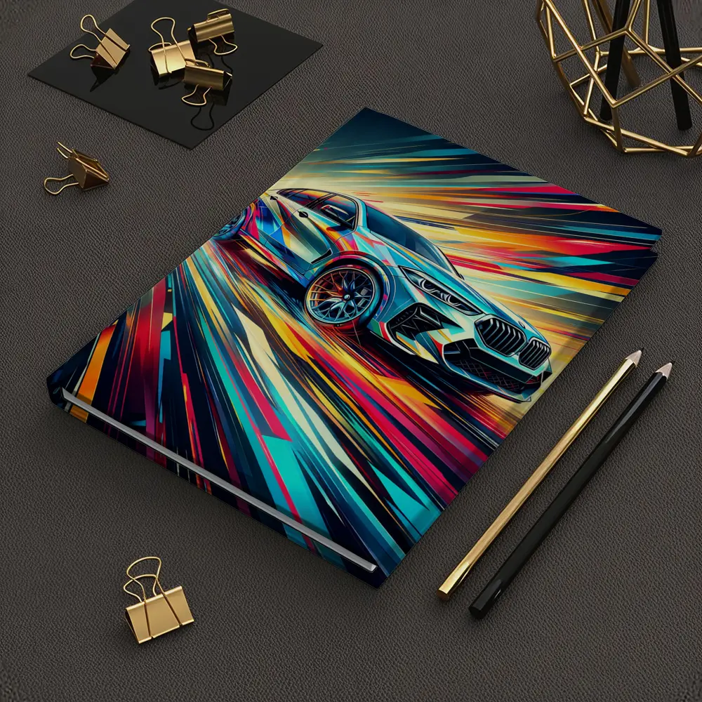 BMW X6M Bold Colorful Abstract Speed Art – Notebooks