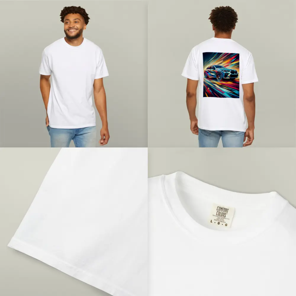 BMW X6M Bold Colorful Abstract Speed Art – T-Shirts
